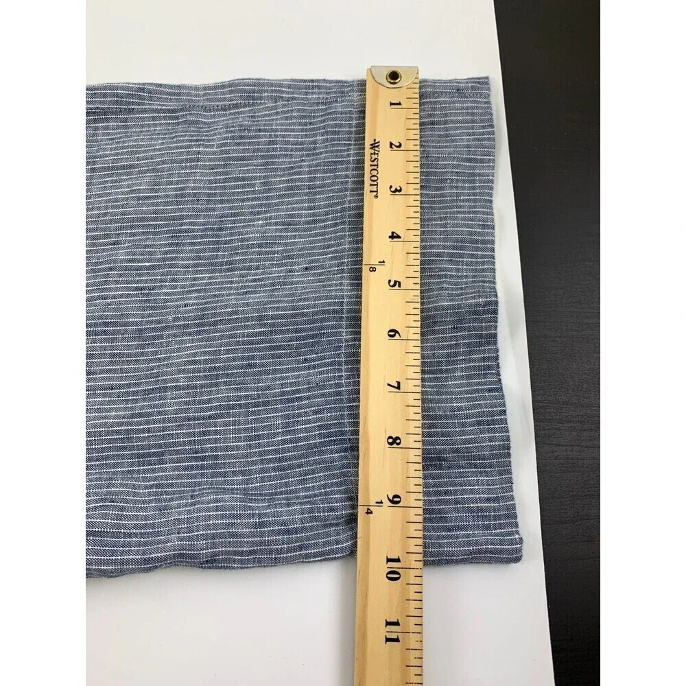 Everlane Linen Picnic Jumpsuit Blue Pinstriped Button Belted Adjustable Womens 6